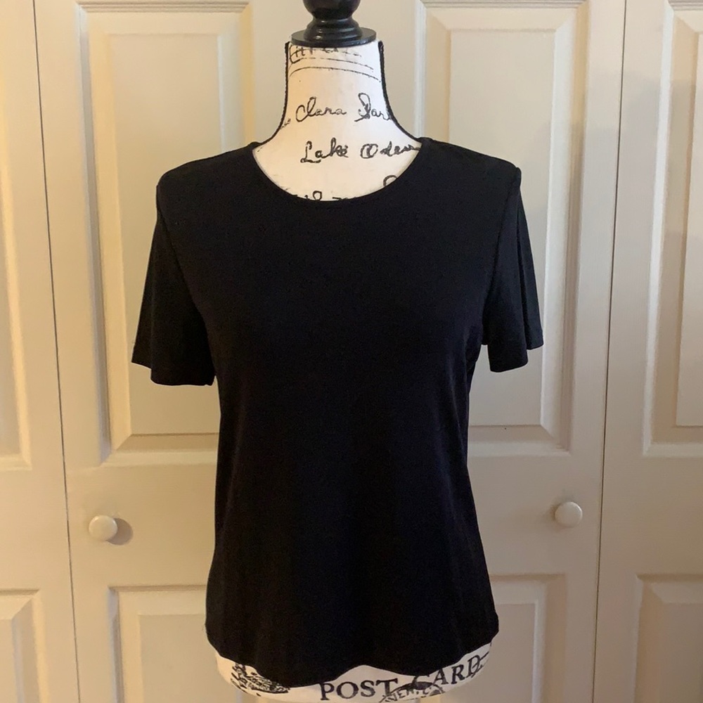 Classic black viscose tee
